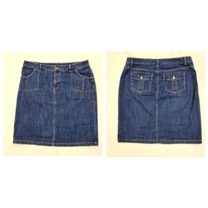 CJ Banks denim skirt medium wash size 16W